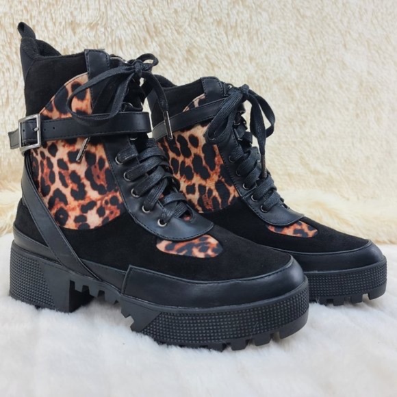 Cape Robbin Leopard Print 1 1/2" Platform Ankle Boot - Picture 8 of 9